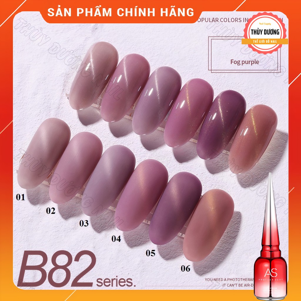 Sơn gel AS chính hãng chai đỏ mã B82 (mắt mèo) 15ml