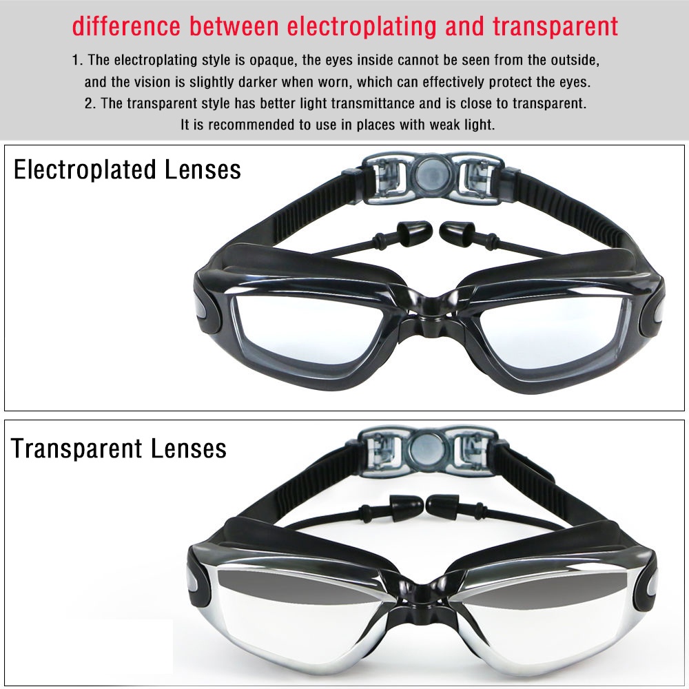 Bộ Kính Bơi Chống Thấm Nước Gây Sương Mù Tiện Dụng Cho Người Lớn Và Trẻ Em
