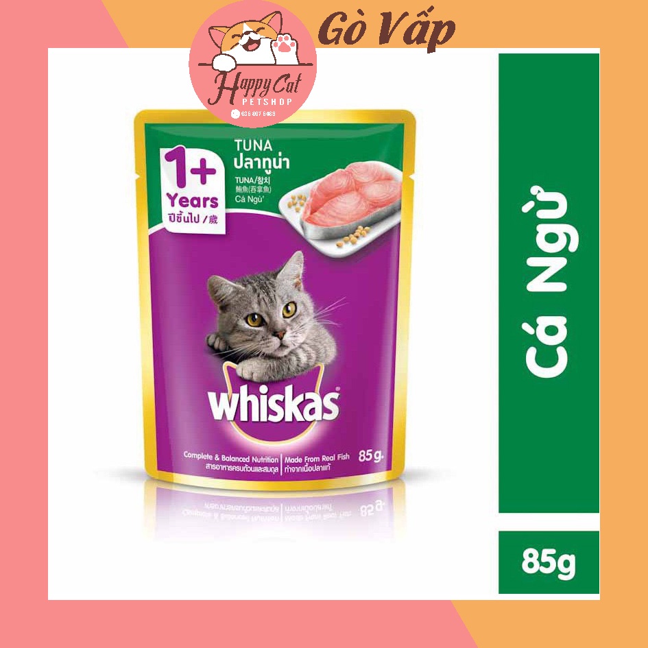 Pate Whiskas Cho Mèo Túi 80g Thức Ăn Dinh Dưỡng Cho Mèo - HAPPYCAT