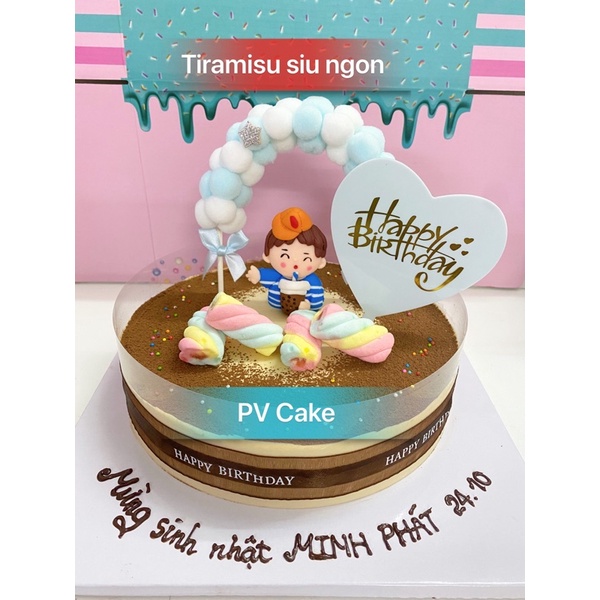 Bánh sinh nhật Tiramisu sang chảnh, siu cute (đặt trước 1 ngày)