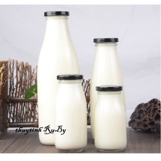 Set 3 Chai Thủy Tinh Đựng Sữa Hạt 250ml