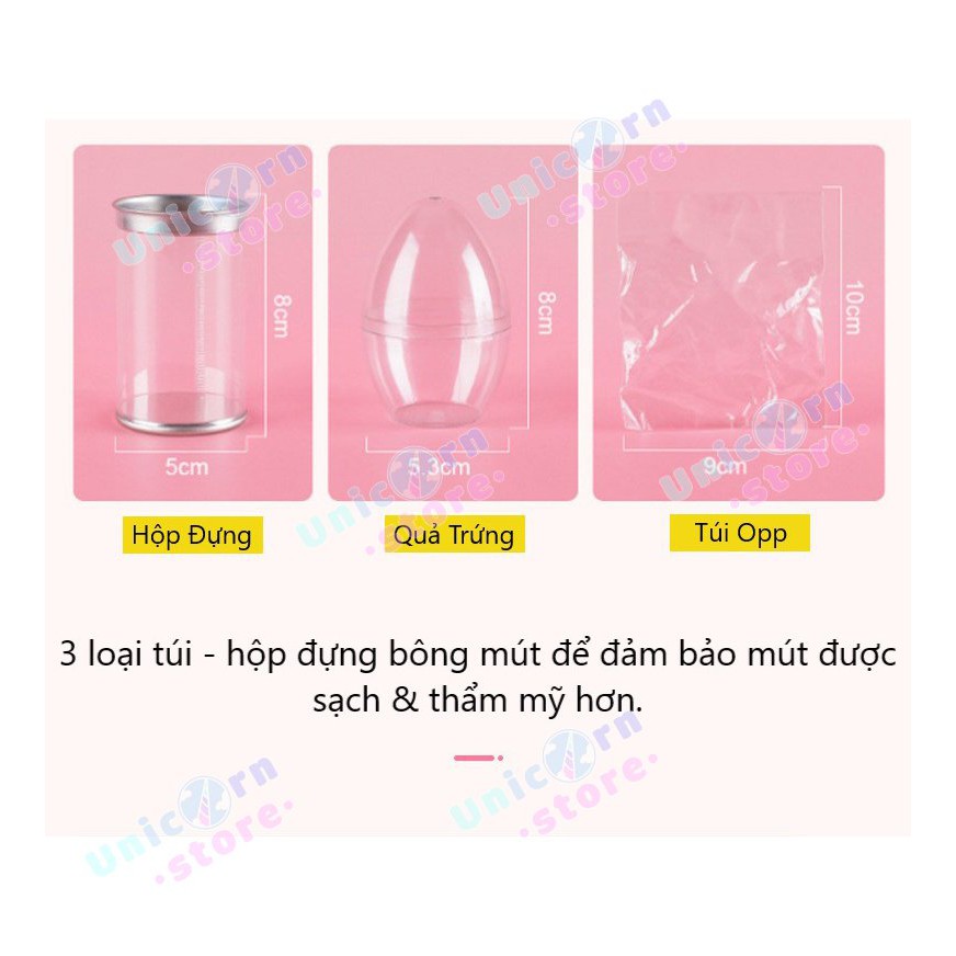 [Mã 33FMCGSALE giảm 8% đơn 500K] Bông Mút Trang Điểm Tán Kem Nền Hình Hồ Lô, Oval, Giọt Nước