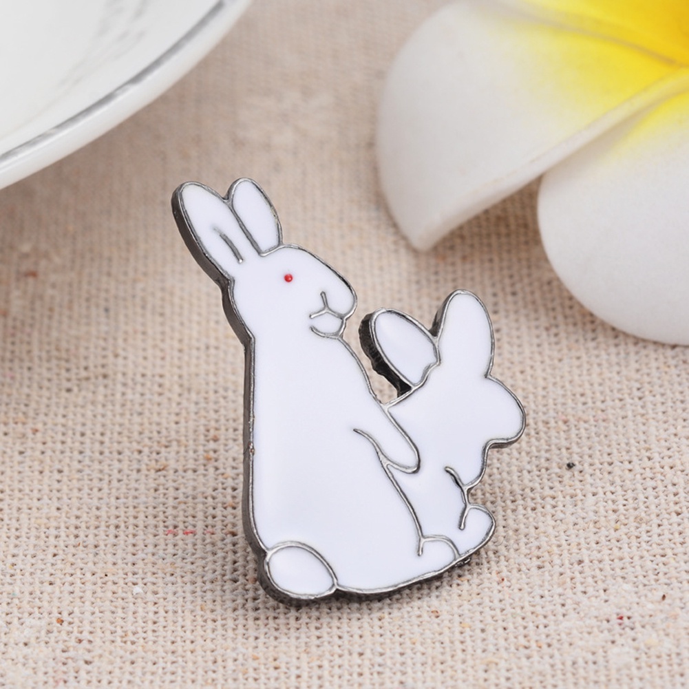 Trâm Cài Áo Hình Thỏ Trắng Vui Nhộn