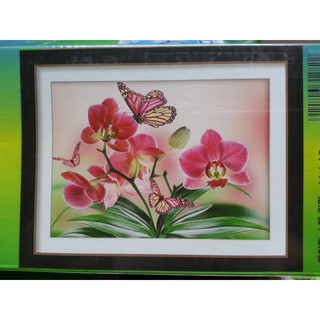 Tranh đính đá hoa lan H395