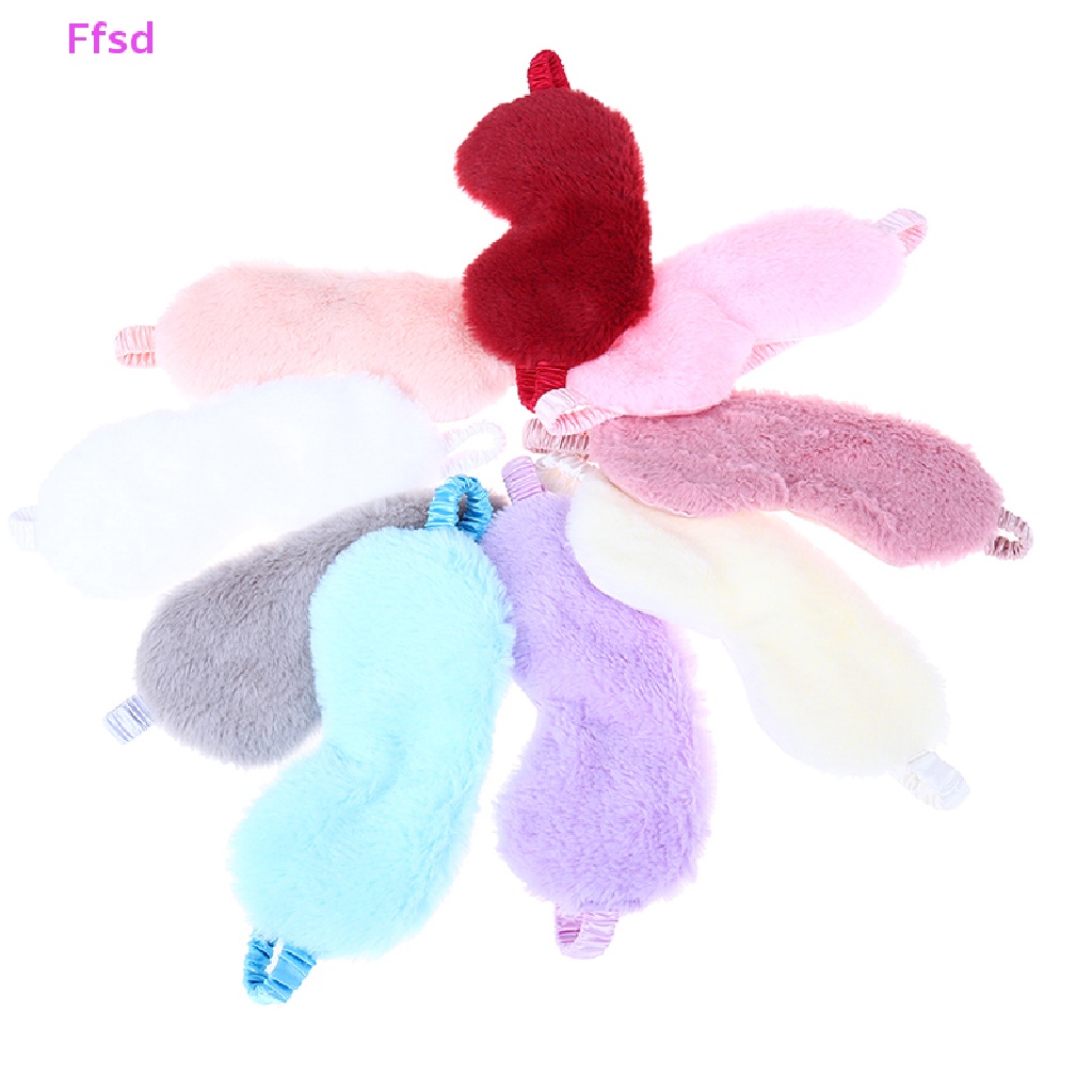 {Ffsd} Mặt Nạ Che Mắt Ngủ Phủ Lông Mềm Mại Họa Tiết Hoạt Hình Dễ Thương Dùng Khi Đi Du Lịch * Bán Chạy