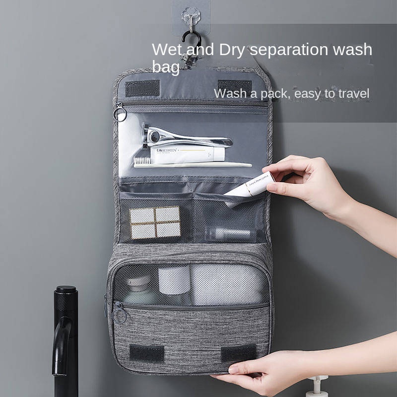 SENSES// Wash Bag Business Trip Large Capacity Portable Wash Nursing Suite Cosmetic Bag Travel Storage Bag Dry Wet Separation Travel Toiletry Bag y4Is