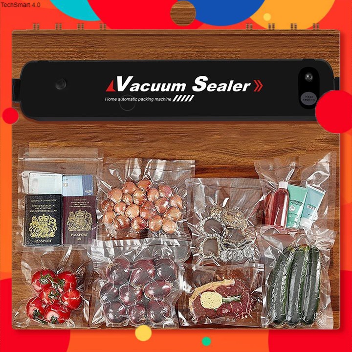 Máy hút chân không gia đình Vacuum Sealer thế hệ mới 2021 - dòng máy hút ép chân không thực phẩm rất tiện - Tặng 10 túi | BigBuy360 - bigbuy360.vn