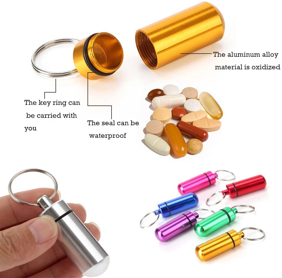 Lọ đựng thuốc mini chất liệu nhôm chống nước tiện dụng