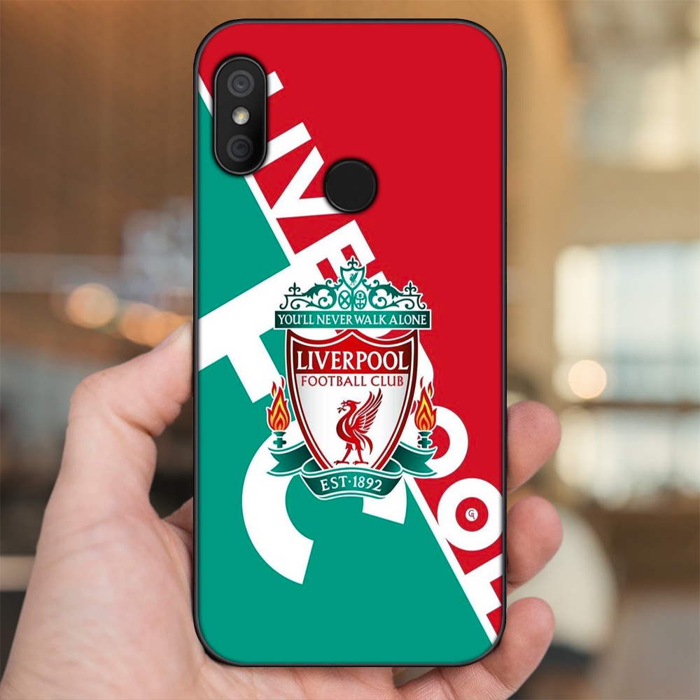 Ốp lưng Xiaomi Redmi 6 Pro, Mi A2 Lite viền đen in hình Liverpool FC