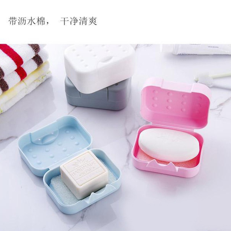 Travel Portable Buckle Cover Soap Box Sealed Waterproof Soap Holder
