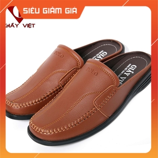 Sục Nam Cao Cấp Quai Khâu Chắc Đế Cao Su 3cm Logo Dập Chìm Đẳng Cấp