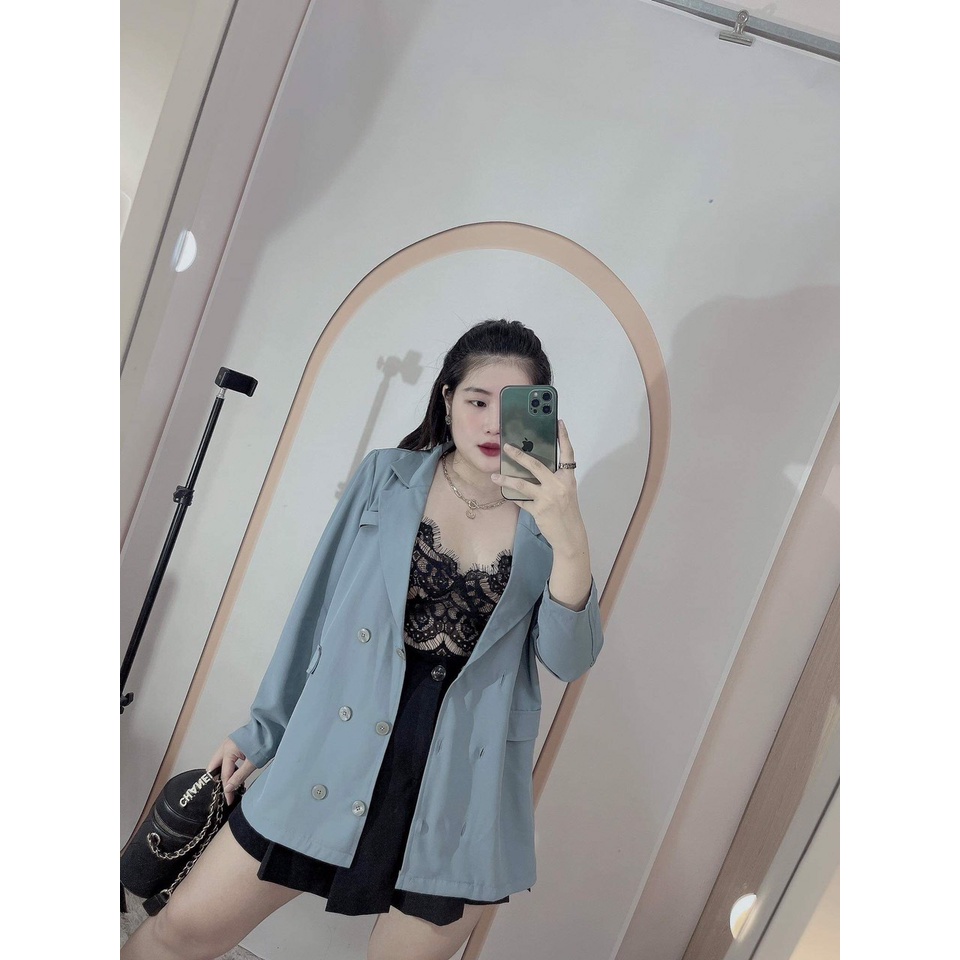 Áo Blazer nữ bigsize 60-95kg form xuông dáng rộng cực kì thoải mái cho các nàng mũm mĩm | BigBuy360 - bigbuy360.vn