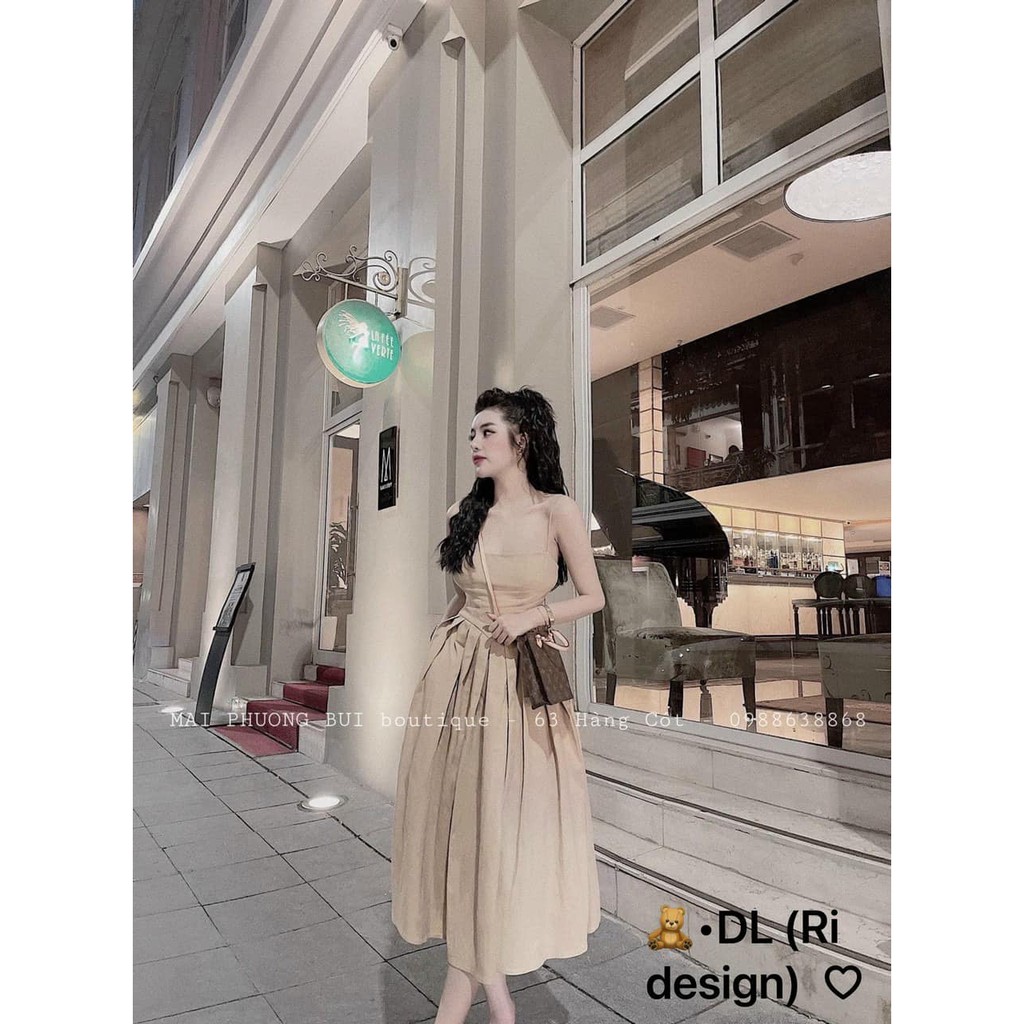 Váy 2 dây Dài Ly túi siêu xinh mã 908 (kèm ảnh thật video)