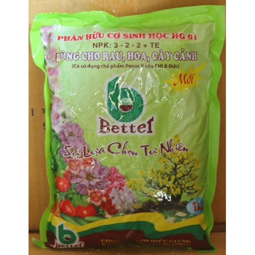 Phân Bón Hữu Cơ Sinh Học Better 1kg - Phân Bón Hoa Cây Kiểng - Dinh Dưỡng Cho Cây Trồng