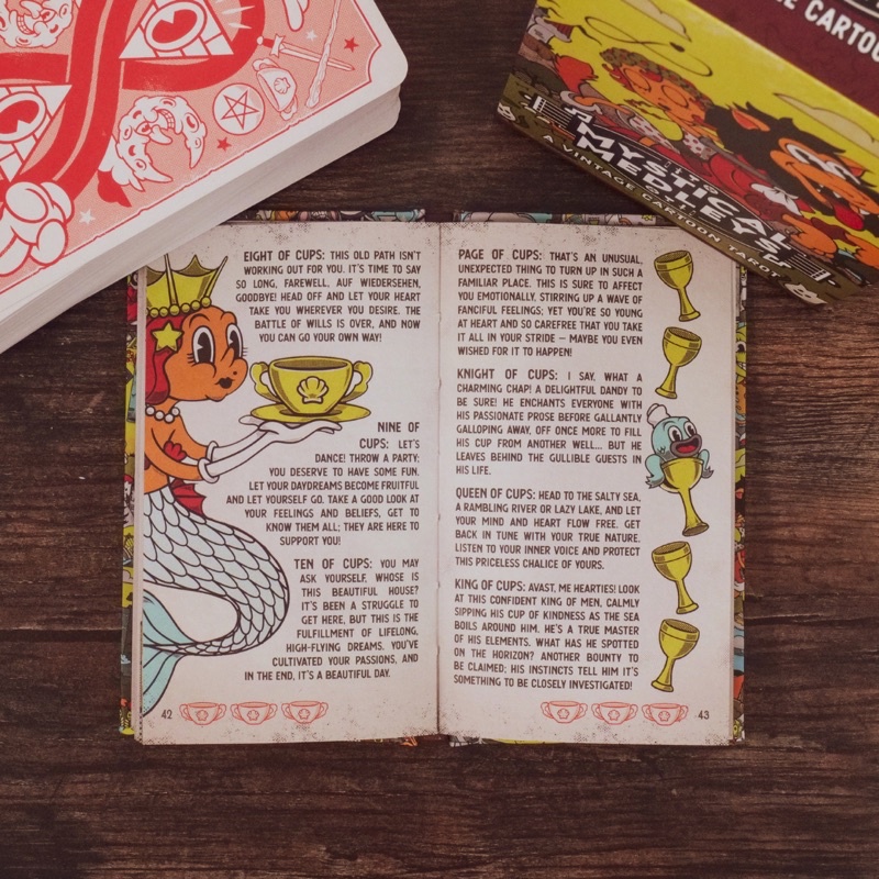 Bộ bài Mystical Medleys: A Vintage Cartoon Tarot  - Order trực tiếp Amazon US