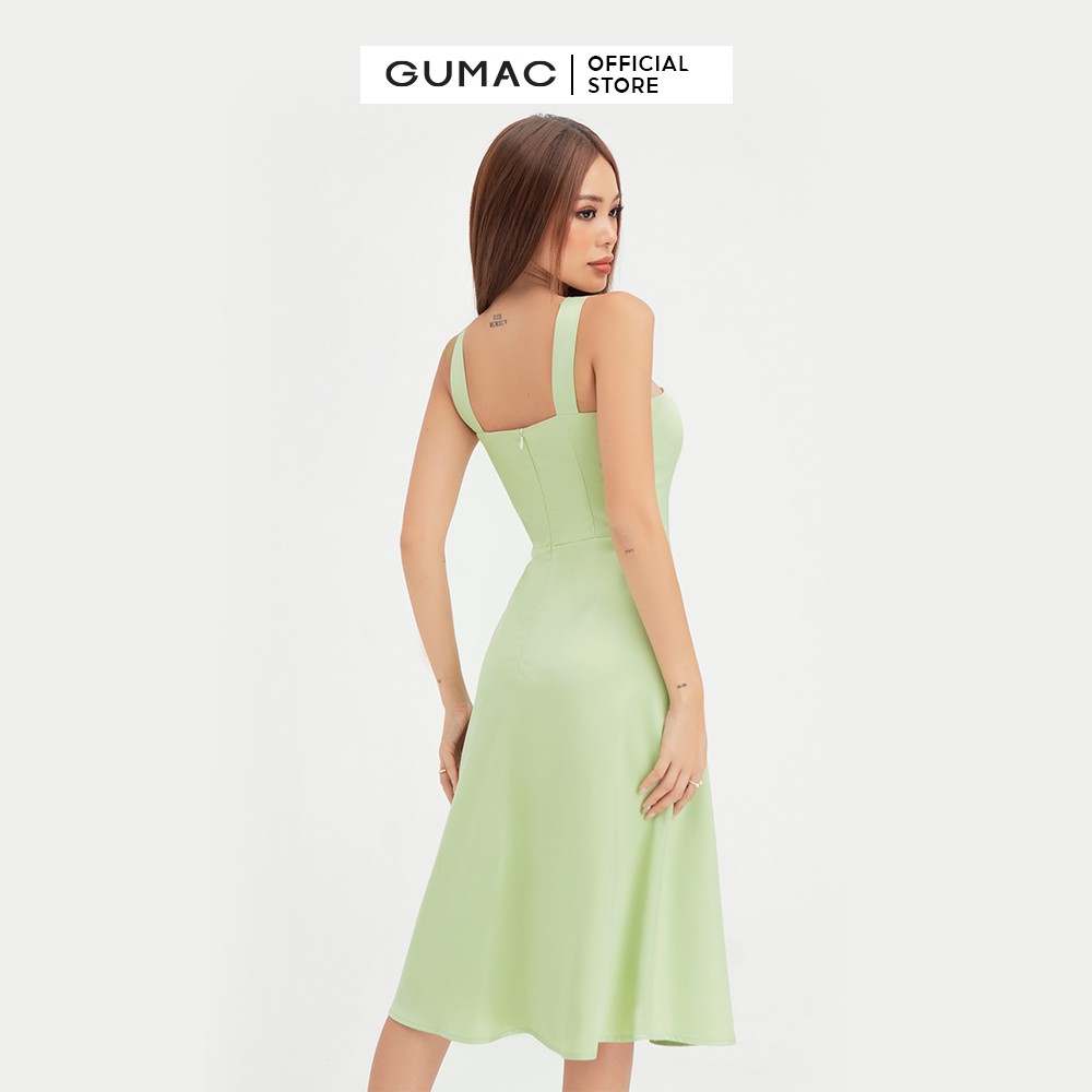 [Mã WABRGULUV giảm tới 100K đơn 249K] Đầm nữ cách điệu cúp ngực GUMAC phong cách sang trọng DB471 | BigBuy360 - bigbuy360.vn