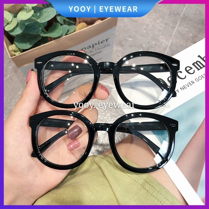 Mắt kính khung tròn cá tính thời trang Hàn Quốc
