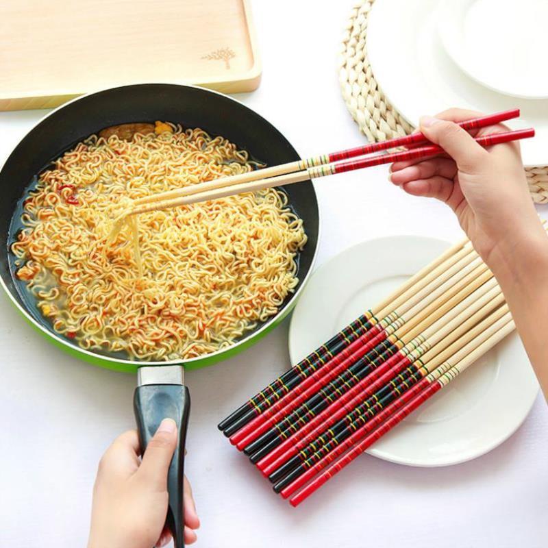 Bộ 6 đôi đũa tre dài 33cm dùng chiên, xào, ăn lẩu