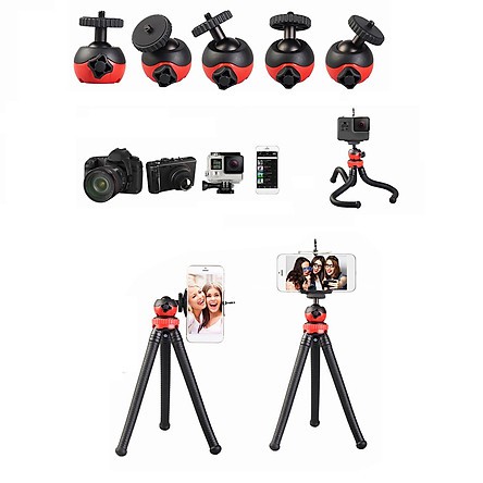 Giá đỡ điện thoại/máy ảnh Selfiecom MT04 dạng tripod 3 chân bạch tuộc uốn dẻo