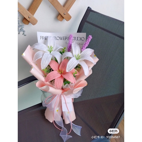 Bó hoa len handmade P3