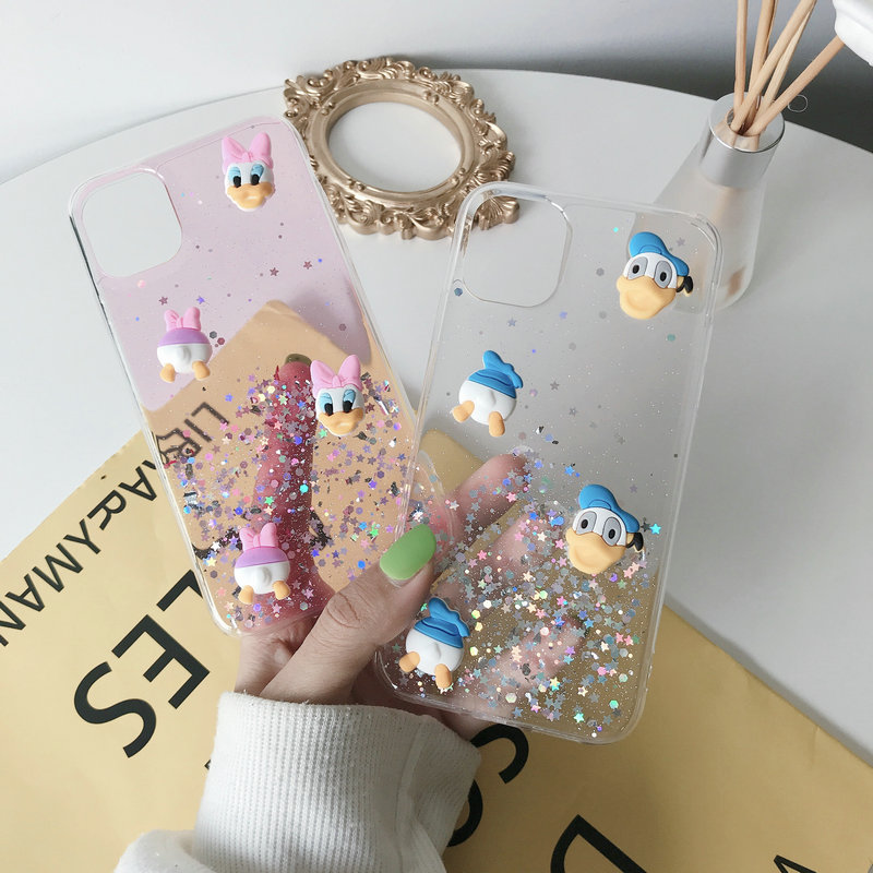 Ốp lưng Redmi Note 10 9 9S 9A 9T 8 8A 7 7A 6 Pro POCO M3 X3 NFC Xiaomi MI 10T A2 Lite 3D Lovers Cartoon Cute Duck Soft TPU Case