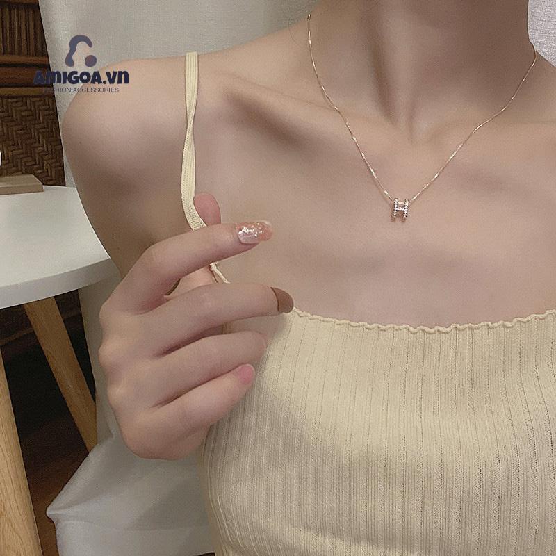 ✨✨Vòng cổ mặt chữ H thiết kế đơn giản thời trang cho nữ