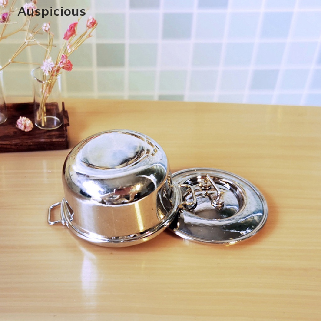 Nồi Nấu Ăn Bằng Thép Không Gỉ Tỉ Lệ 1 / 12 Trang Trí Nhà Búp Bê