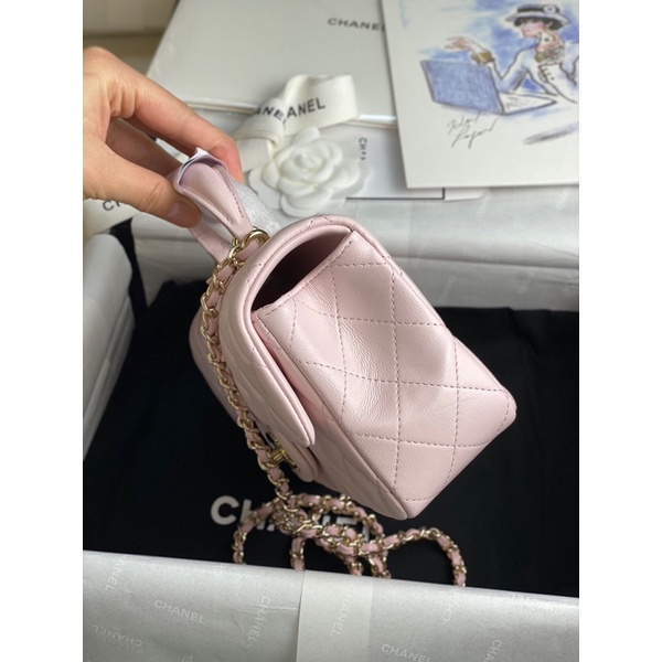 Túi coco ô trám hồng