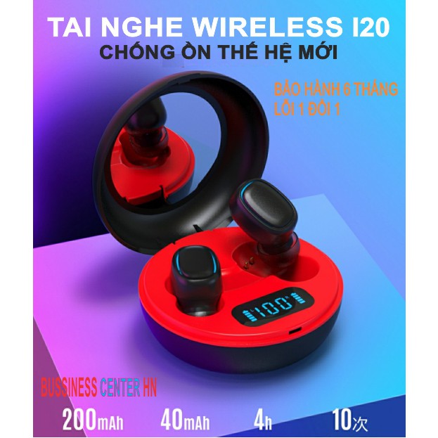 Tai Nghe Bluetooth TWS I20 - Phiên Bản 2021 , Chống Ồn Thế Hệ Mới