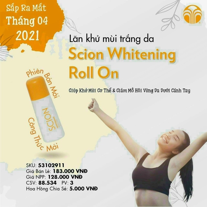 Lăn Khử Mùi Cao Cấp Scion Nuskin Mẫu Mới- Chính Hãng