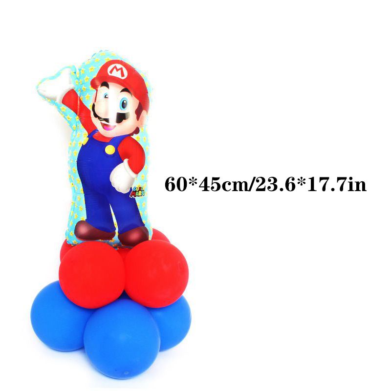 Bong Bóng Hình Nhân Vật Hoạt Hình Mario Trang Trí Tiệc Sinh Nhật Cho Bé