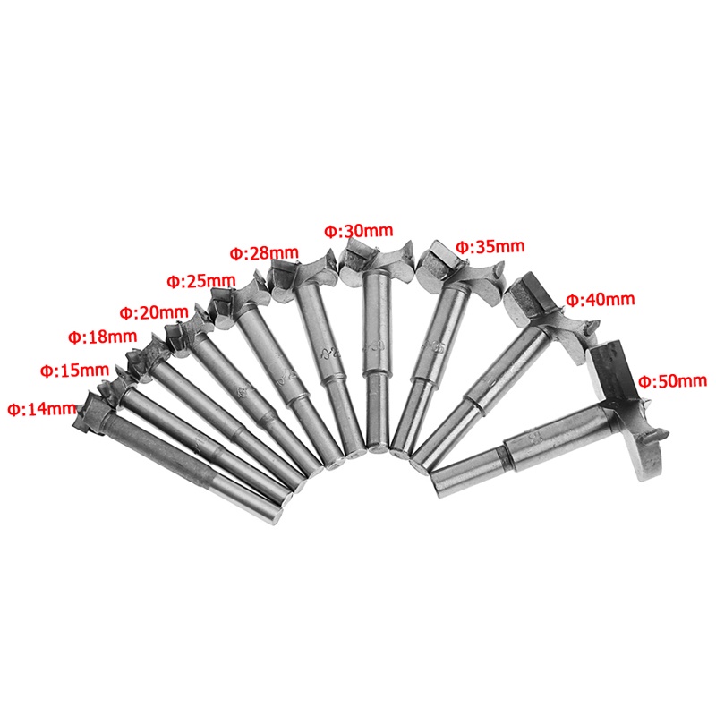 Set 10 Mũi Khoan Bản Lề 14-50mm Chuyên Dụng