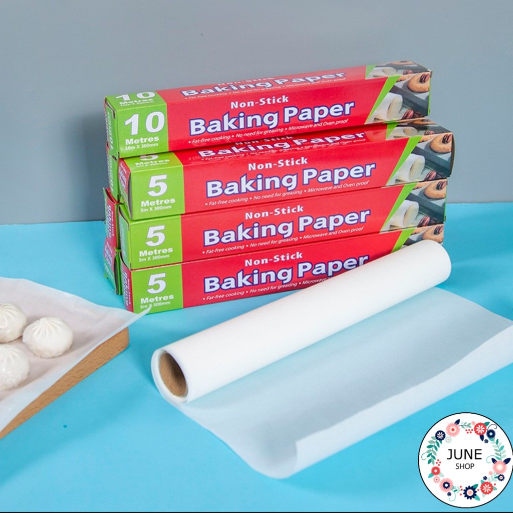 Giấy nến lót nướng bánh chống dính Baking Paper 5m, 10m, 20m không thấm dầu