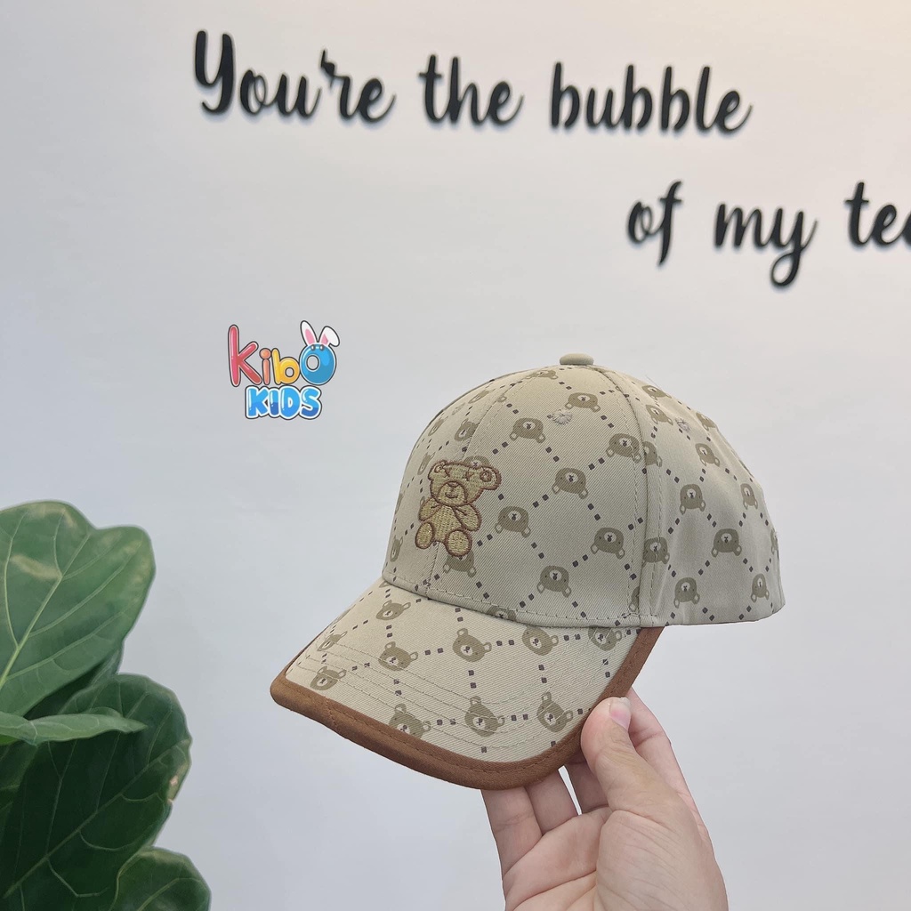 Mũ Lưỡi Trai Cho Bé Siêu Ngầu Họa Tiết Gấu