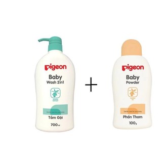 Tắm - Gội Jojoba 700ml + Tặng Phấn Thơm Em Bé 100g - Nắp màu