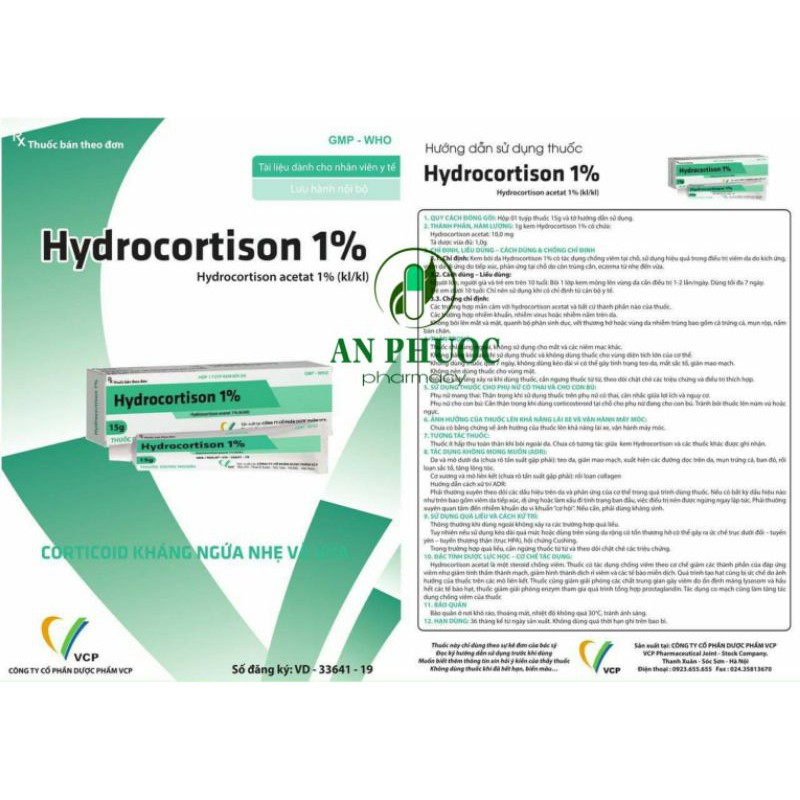 Bôi ngoài da HYDROCORTISONE 1% (15G)