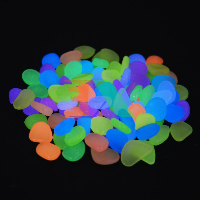 Bộ 100 viên sỏi phát sáng (sỏi dạ quang) chuyên dụng cho bể cá (Mix màu)