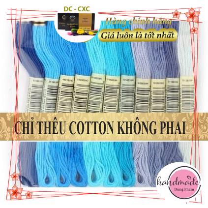 SET 10 TÉP CHỈ THÊU - MÀU NHƯ HÌNH - Chỉ thêu tranh chữ thập cotton DC  / MS 23