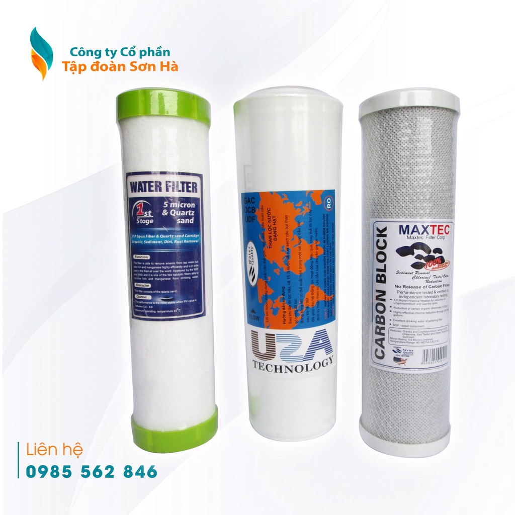 Combo 5 lõi lọc nước số 1 chính hãng Sơn Hà - Dùng cho tất cả các dòng máy