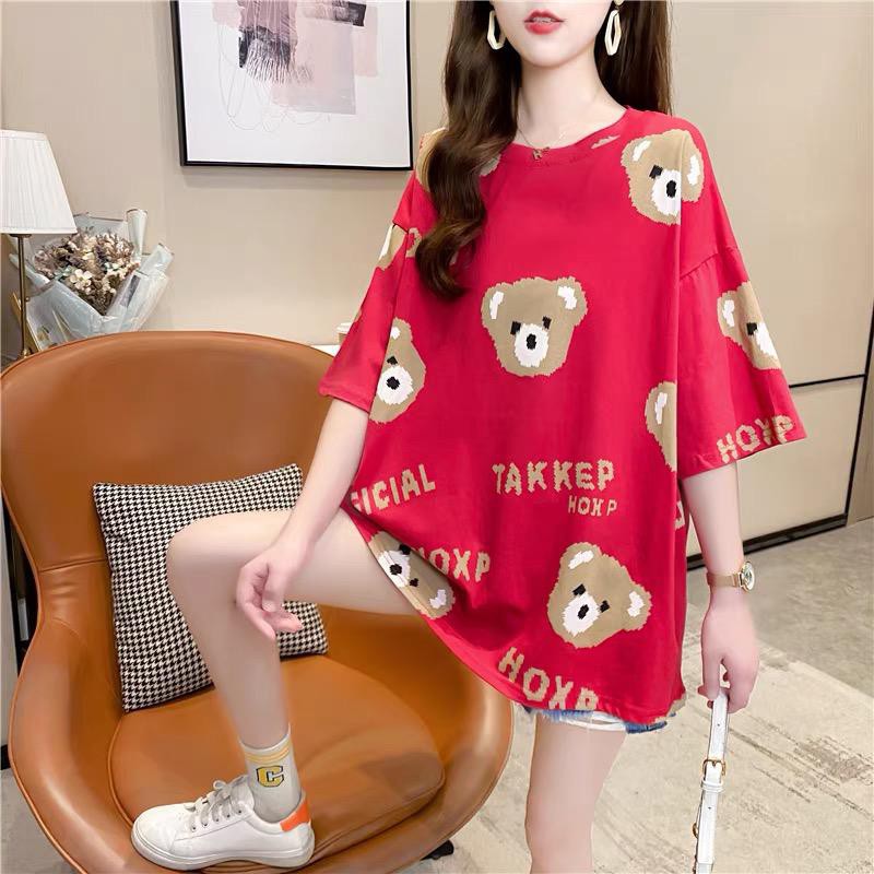 Áo Thun Nữ Oversize In Hình Gấu Takkep - 100% Nhập Khẩu Chất Lượng Cao