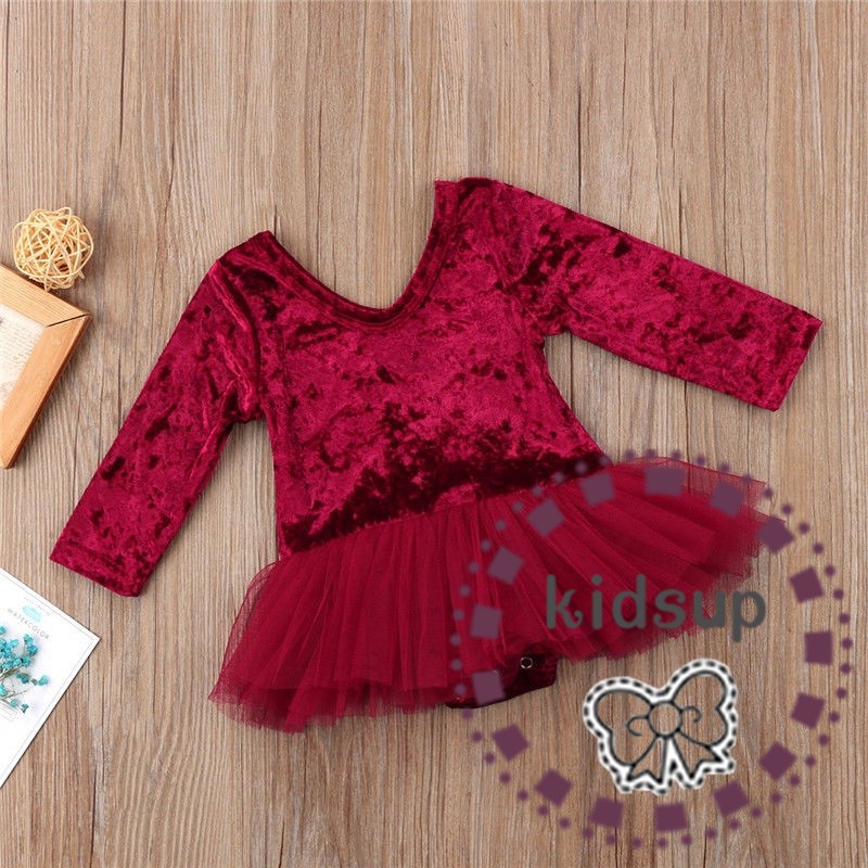 Áo liền quần phối chân váy xòe đáng yêu cho bé gái