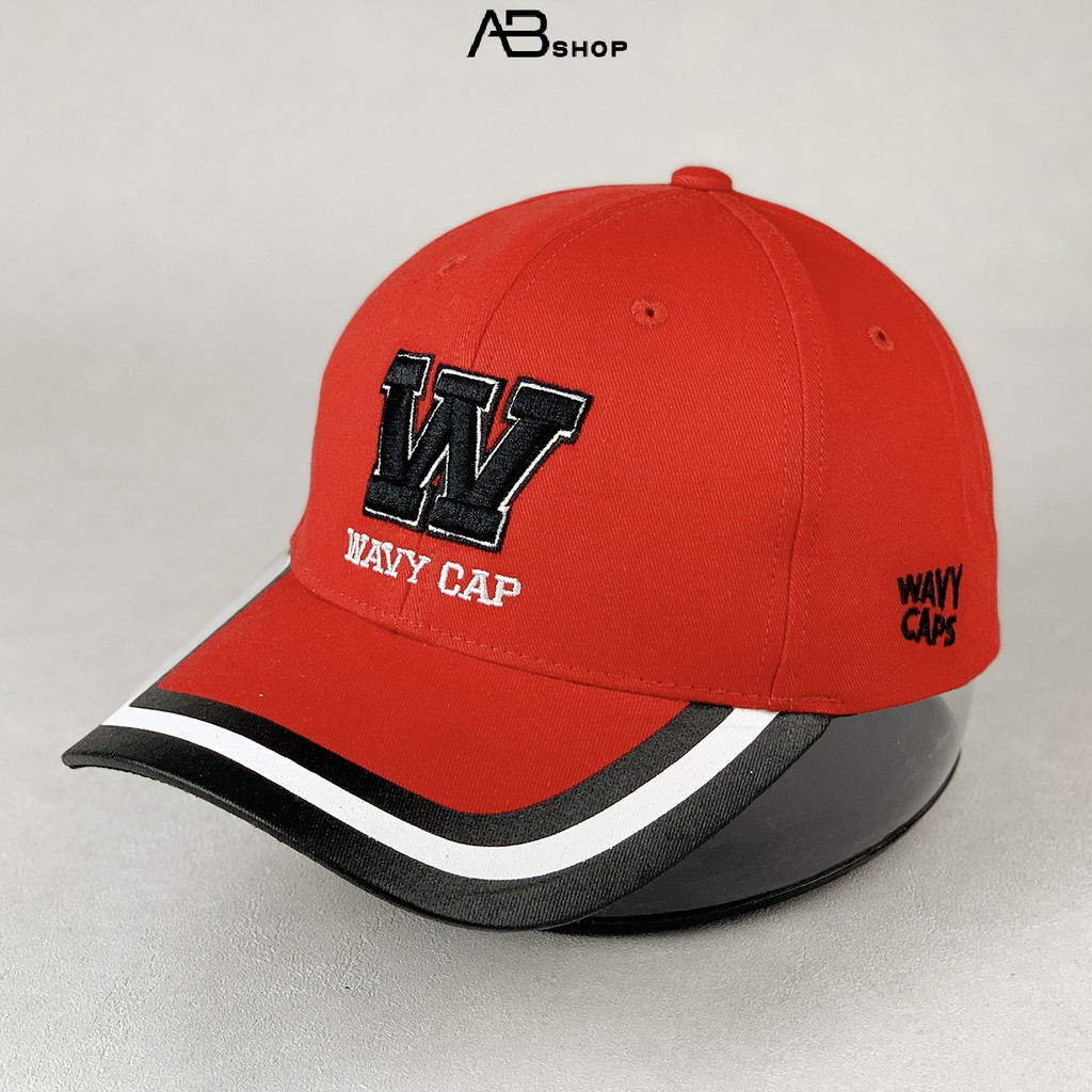 Mũ Lưỡi Trai Nam Nữ Wavy Cap Màu Đỏ Cao Cấp