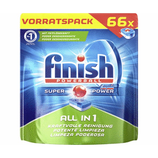 Viên Rửa Chén Bát Ly Finish all in 1 Loại 66 viên Dùng Cho Máy Rửa Bát