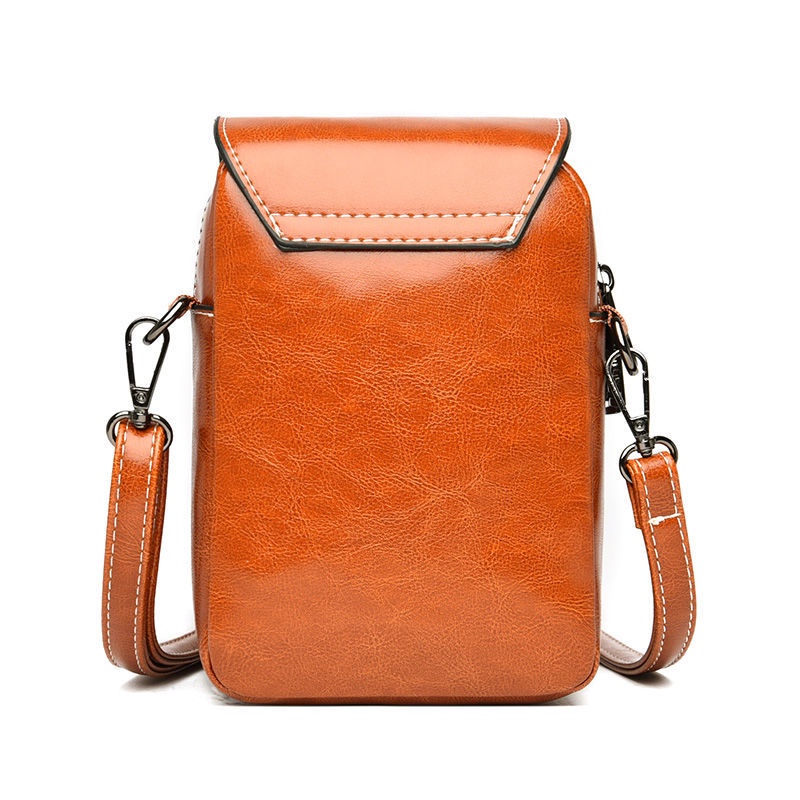 Túi Đeo Chéo Da Bò Thật Mini Đựng Điện Thoại Thời Trang Cho Nữ