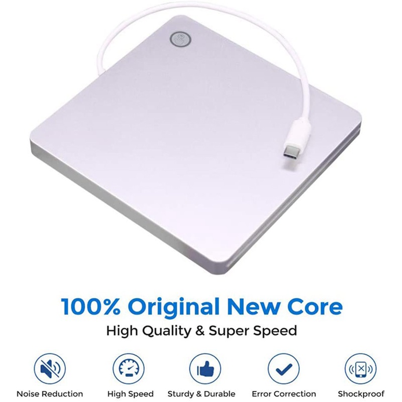 Ổ Đĩa CD DVD USB C CD DVD Cổng Type-C Thông Minh Có Nút Bấm Cho Máy Tính Để Bàn