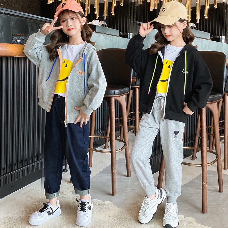 AK54 Size110-160 (15-40kg) Áo khoác bé gái (thun gân cực đẹp) Thời trang trẻ Em hàng quảng châu