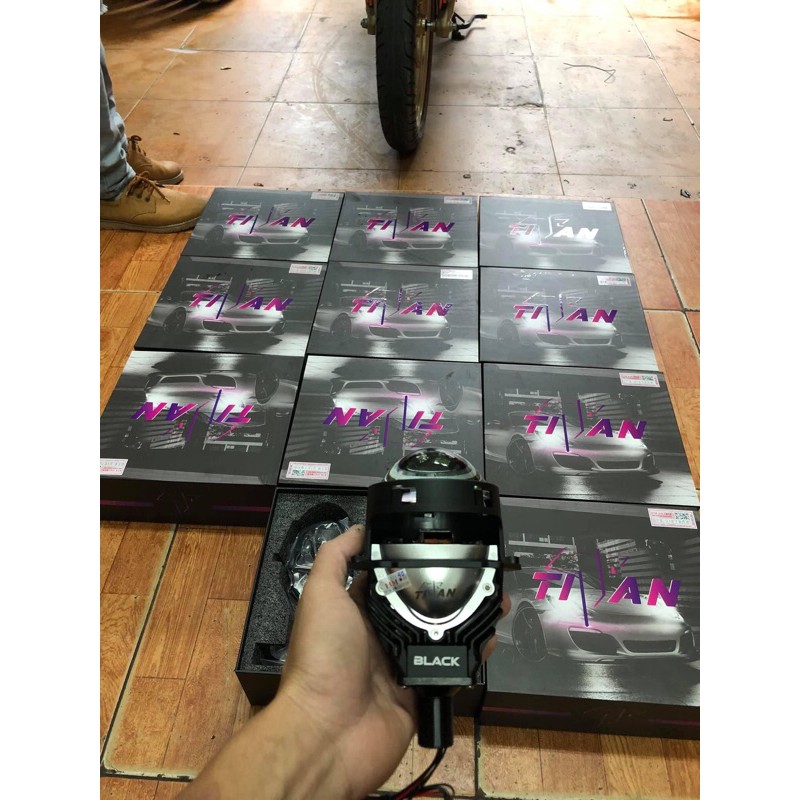 Bi Led TiTan Black Full Lên Xe Cho Exciter 150 2019, 2020. 2021