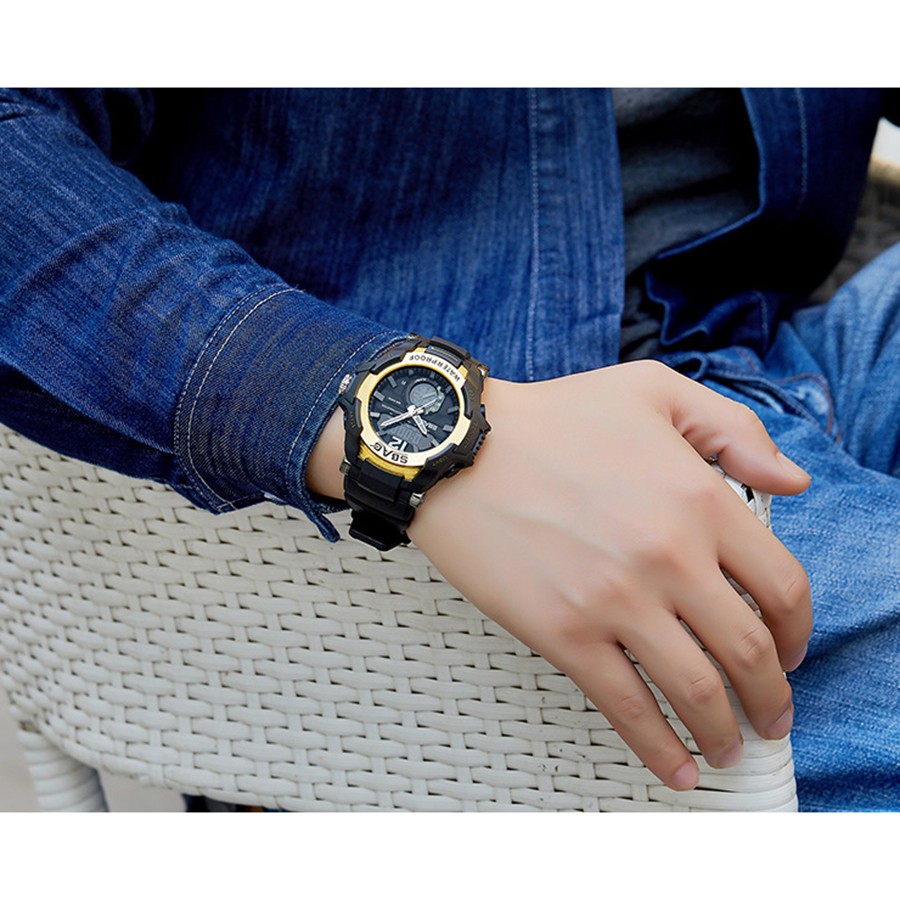 Đồng Hồ Nam SBAO S8035 Sports  Kim và Điện Tử Mạnh Mẽ Dây Silicone Bền Chắc Đầy đủ các chức năng | BigBuy360 - bigbuy360.vn