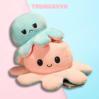 Bạch Tuột Cảm Xúc Hàng Xưởng Tam Hiệp - Gấu Bông Lặt Mặt Lông Mịn Đáng Yêu Xanh-Hồng Đỏ-Vàng, Size 30cm