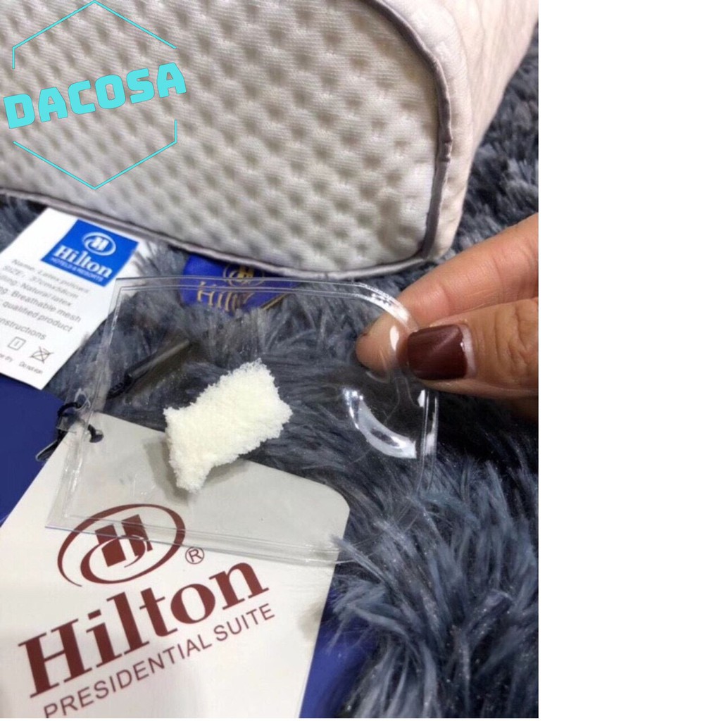 Gối Ngủ Cao Su Non Hilton Cao Cấp Đàn Hồi
